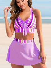 Women's Swimwear Tankini 2 Piece Plus Size Swimsuit Printing High Waisted Floral Light Blue Black Yellow Blue Purple Crop Top Bathing Suits Sports Summer